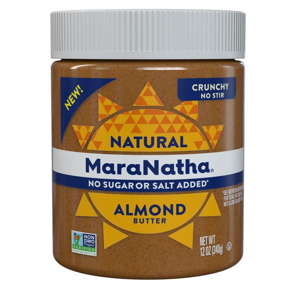 MaraNatha No Stir No Sugar or Salt Added Crunchy Almond Butter, 12oz