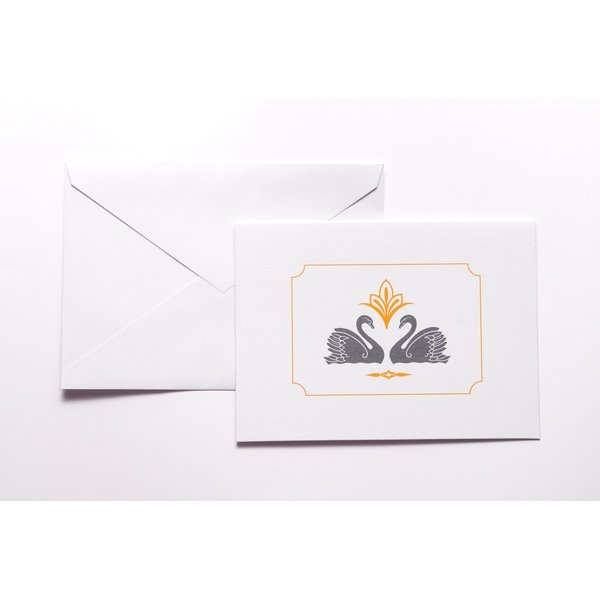Vintage Swan Stationery Note Card Set
