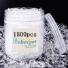 Clear Elastic Hair Bands，BEBEEPOO 1500pcs Mini Hair Rubber Bands with a Box/Bag, Soft Hair Elastics Ties Bands 2mm in Width and 30mm in Length-Hair Elastics - STRONG - REUSEABLE (box)