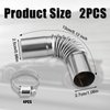 2pcs Diesel Heater Exhaust Pipe, Stainless Steel 24mm Parking Air Heater Exhaust Pipe Tube Elbow Connector with 4 Clamps for Webasto Eberspacher Diesel Boat Heater 13cm Exhaust Pipes and Tips