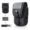 WYNEX Tactical Phone Pouch Molle, Smartphone Holster Bag EDC Utility Cellphone Lock Card Holder Organizer Fit for Waist Belt Case Include Tactical Gear Clip and U.S.A Patch