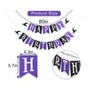 Halloween Birthday Banner - Halloween Birthday Party Decoration,witch Hat Banner,spooky Birthday Banner,black Purple Halloween Birthday Banner