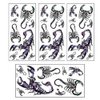 4 Pcs 3D Scorpion Temporary Tattoos Temporary Tattoos Stickers Fashionable Fake Tattoos Removable Waterproof Body Art Tattoo Stickers Temporary Tattoos for Men Women Teens Girls Boys (Scorpion)