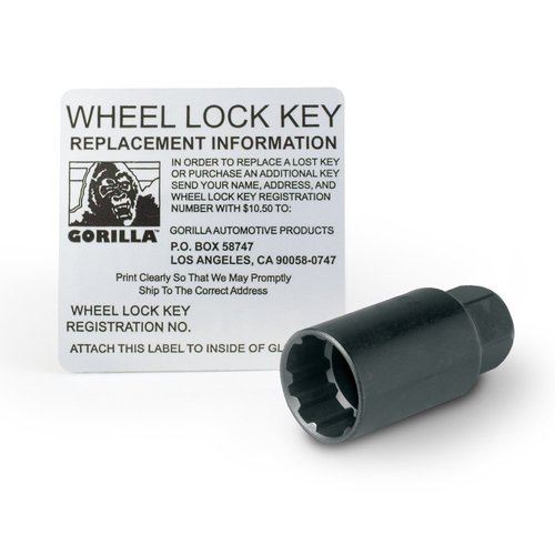 Gorilla Automotive Products 38431XLBC Black Wheel Lock, Set of 4 (Chrome Ball Seat 12mm x 1.50 Thread Size)