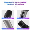 JYX Wireless Microphones, Dual UHF Handheld Dynamic Mic with Receiver, 6.35mm(1/4") Output,3.5mm (1/8") Adapter,160ft Range, Metal Rechargeable Karaoke Microphones for Party, Wedding, Class, Speech