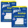 Mack's Pillow Soft Silicone Earplugs, Value Pack - The Original Moldable Silicone Putty Ear Plugs for Sleeping, Snoring, Swimming, Travel, Concerts and Studying, 6 Pair (Pack of 2)