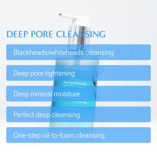 RATAPLAN Donghae deep moisturizing oil to foam cleanser, Daily Makeup Blackheads Removal 7.10 fl oz(210ml)