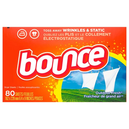 Bounce Fabric Softener Sheets, Outdoor Fresh Scent, 80 ct