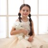 Apricot Lamb Toys Plush White Plush Lamb Stuffed Animal Soft Cuddly Perfect for Child （White Plush Lamb ，8.5 Inches