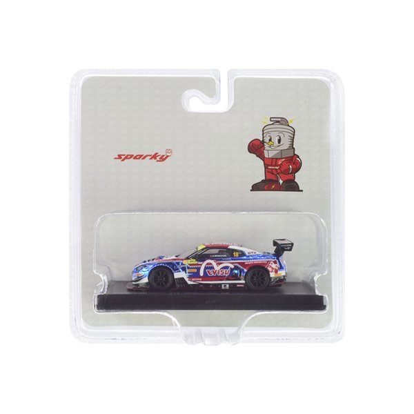 Sparky Nissan GT-R Nismo GT3 #18 Alexandre Imperatori KCMG 10th FIA GT World Cup Macau (2018) 1/64 Diecast Model Car Y129B