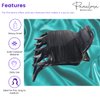 Parcelona French Paw Grey Black Streaks Wide Side Slide In Jaw Yoga Hair Claw Clip