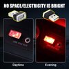 Ziciner 4 PCS USB LED Car Interior Atmosphere Lamp, Portable Mini LED Night Light, Plug-in USB Interface Trunk Ambient Lighting Kit, Universal Car Interior Accessories (Red)