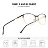 OLIEYE Cat Eye Reading Glasses For Women Retro Design Reader Computer Glasses with Spring Hinges (Gold&Black, 250)