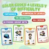 TUNJEJINY Phonics Flash Cards, Learn to Read Spelling Reading Sight Words-Digraphs CVC Blends Long Vowel Sounds Dolch Word Game Educational for Kindergarten F1st 2nd 3rd Home School Study Activity