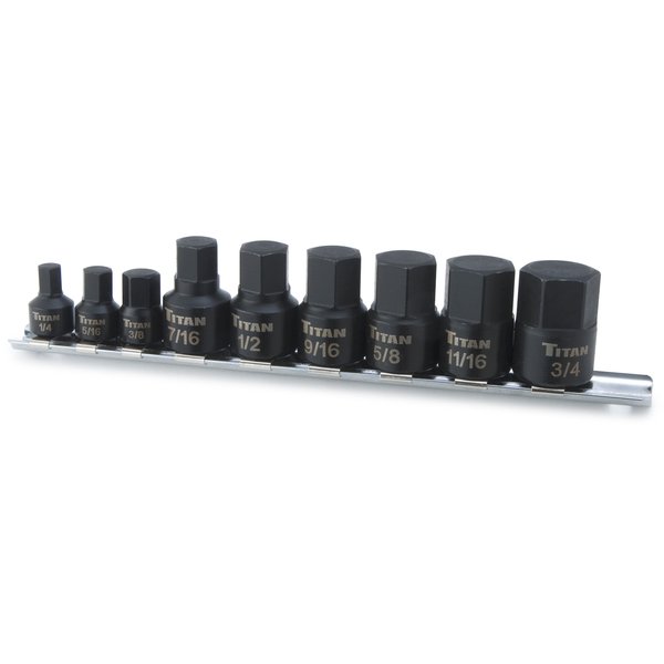 Titan 16140 Impact SAE Hex Bit Socket Set