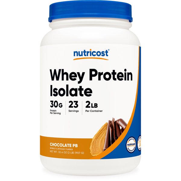 Nutricost Whey Protein Isolate (Chocolate Peanut Butter, 2 Pound) Protein Powder