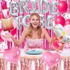 Classy Bachelorette Party Decorations Pink - Rose Red Pink Balloons Bride To Be Balloons Fringe Curtain for Girls Last Rodeo Bridal Shower Bride To Be Bachelorette Decorations Naughty