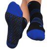 TechWare Pro Plantar Fasciitis Socks – Therapy Grade Cushion Ankle Compression Socks Women & Men. Ankle Brace & Arch Support (Blk/Blu Small)