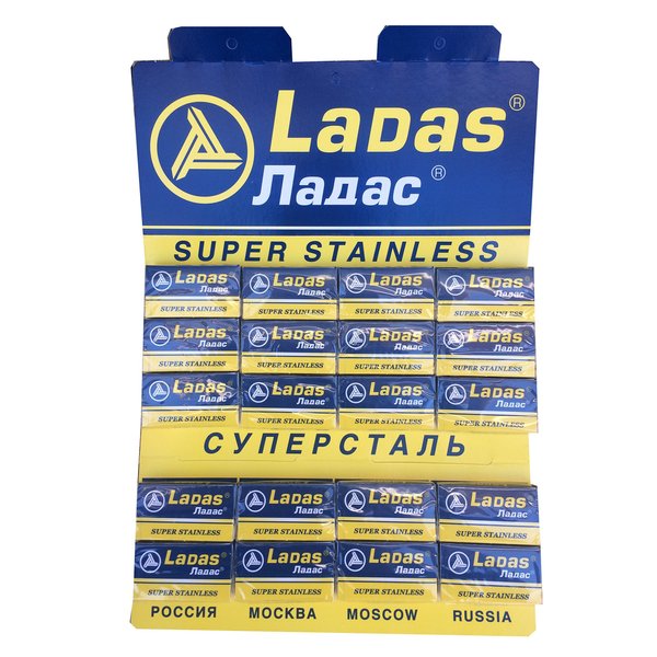 Ladas Super Stainless Double Edge Safety Razor Blades, 100 blades (20x5)