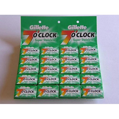 7 O'clock Super Stainless Double Edge Safety Razor Blades , 5 Count (Pack of 20)