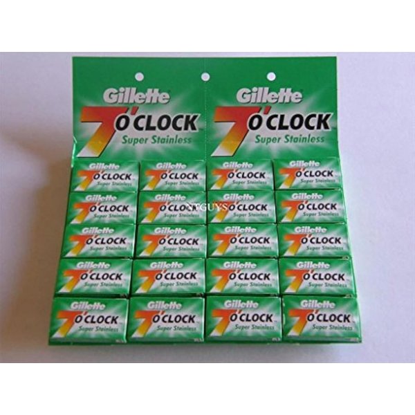 7 O'clock Super Stainless Double Edge Safety Razor Blades , 5 Count (Pack of 20)