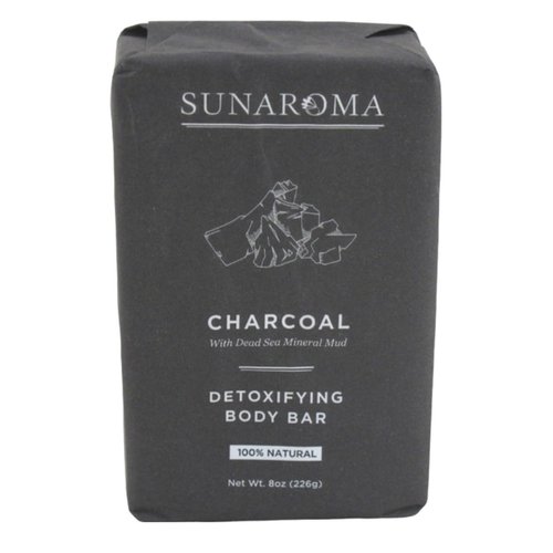 Sunaroma Soap Bar Charcoal Dead Sea Mineral Mud 8 Ounce (Pack of 3)