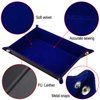 SIQUK Double Sided Dice Tray, Folding Rectangle PU Leather and Dark Blue Velvet Dice Holder