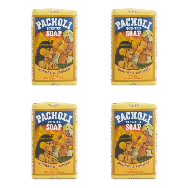 Murray & Lanman Patchouli Soap Bar, Pacholi Soap 3.35 Oz (Pack of 4)
