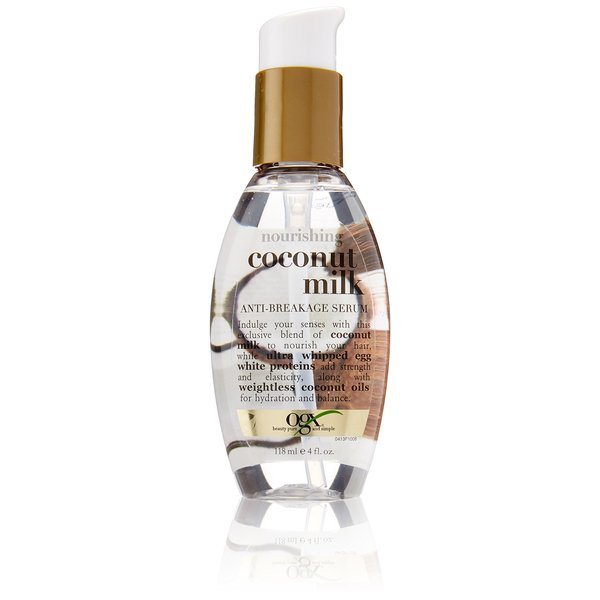 OGX Nourishing Coconut Milk Anti-Breakage Serum, 4 Ounce (Pack of 2) (91008)