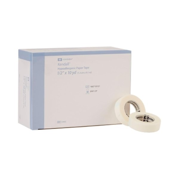 Covidien 1596C Kendall Hypoallergenic Paper Tape, 1/2" x 10 yd. Size (Pack of 24)