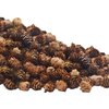 LOMBEX 150 PCS Christmas Natural Mini Pine Cones- 2CM Thanksgiving Small Pinecones Ornaments Vase Fillers for DIY Crafts, Home Decorations,Fall and Christmas,Wedding Decor (Yellow-Brown)