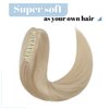 SEGO Claw Clip Ponytail Extension Human Hair 14" 105g Clip in Ponytail Hair Extensions Real Human Hair Pony Tails Hair Extensions Long Straight For Women 14 Inch Platinum Blonde