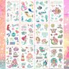 Ooopsiun Luminous Mermaid Temporary Tattoos for Girls - 12 Sheets Glow in The Dark Mermaid Stickers Party Favors Decorations for Kids Girls