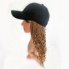 GUOJIAN Goddess Box Braids Braiding Hair Baseball Cap Hat Wig Bohemian Curly Ends Box Braids Hat with Braided Box Braids Hair Extensions for Black White Women Synthetic Braids Hat Wig(16inch, M30/27)