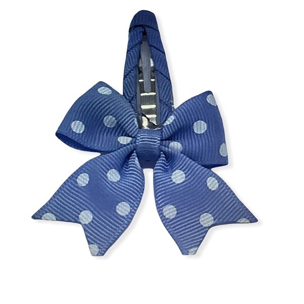Snap Clip, Hair Bow, Lilac Hair Bow, Polka Dot Hair Bow