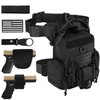 Military Tactical Drop Thigh Pouch Bag Cross Over Leg Concealed Carry Leg Convertible Shoulder Bag with Double Removable Pistol Holster
