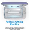 PhoneSoap 3 UV Cell Phone Sanitizer and Dual Universal Cell Phone Charger | Patented and Clinically Proven 360 Degree UV Light Sanitizer | Cleans and Charges All Phones (Periwinkle)