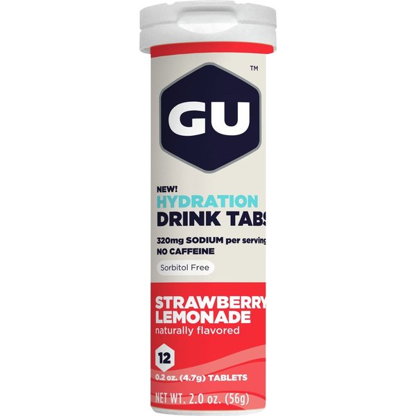 GU Hydration Drink Tabs - 8 Tube Pack Strawberry Lemonade, 8tubes/Box