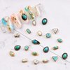 50 PCS Turquoise Nail Hanging Ornaments 3D Nail Art Supplies Nail Art Accessories Western Nail Hanging Ornaments Retro Nail Hanging Ornaments for Nail Art DIY