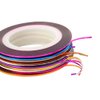 Crazy K&A New 10pcs Mix Color Nail Art Tape Stripe Decoration Sticker Hologram