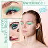 DWDiWen 9 Colors Green Matte Glitter Eyeshadow Palette,Highly Pigmented Blendable Pearl Eyeshadow Makeup Palette,Long Lasting Waterproof Shimmer Green Eye Shadow Makeup Palette