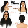 RETYUNG 26 Inch 13x6 Kinky Straight Lace Front Wigs Human Hair 180% Density Transparent Hd Lace Front Wigs Human Hair Yaki Straight Brazilian Virgin Human Hair Wigs For Women Natural Black