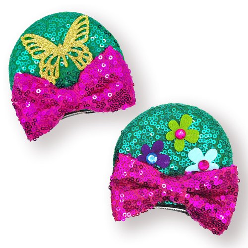 ZHENNAN Mouse Ear Clips for Women, Princess Mirabel Bow Hair Clips for Adult