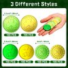 Sanwuta 600 Pieces St. Patrick's Day Gold Coins Plastic Gold Green Lucky Coins St Patricks Day Decorations 3 Leaf Clover Coins Shamrock Leprechaun Coins for Party Table Decorations Supplies