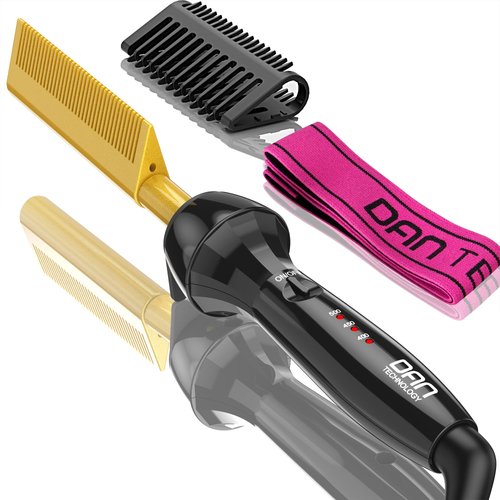 Dan Technology hot comb hair straightener，Dual voltage electric hot comb,travel size hot comb,ceramic hot comb,500 degree pressing comb,Adjustable temperature hot comb electric for wigs