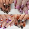 6 Sheets Halloween Nail Art Stickers Cute Ghost Nail Stickers Spider Web 3D Self Adhesive Nail Decals Gothic Spider Spooky French Nail Design Stickers for Women Girls Acrylic Manicure Salon
