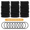 Canlierr 500 Pcs Black Hair Ties for Thick Non Metal Hair Elastics Bulk Hair Rubber Bands Ponytail Holders for Women Girls Men Straight Thick Curly Hair (2 mm x 3.5 Cm, Black)
