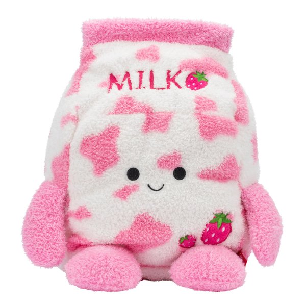 BumBumz 12-inch Plush - Sunday Strawberry Milk Collectible Stuffed Toy - BreakfastBumz Series
