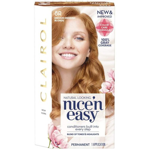 Clairol Nice'n Easy [8R] Medium Reddish Blonde Permanent Hair Color 1 ea