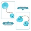 FRCOLOR Teeth Cleaning Ball Suction Cup Dog Chew Toy Stimulating Tug of War Dog Tug Toy with Squeaky Sound Small Dog Toys Squeaky Dog Toys Dog Squeaky Chew Toy Pets Toys TPR Puppy Dog Pull